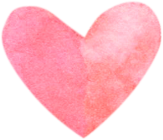 pink watercolor heart